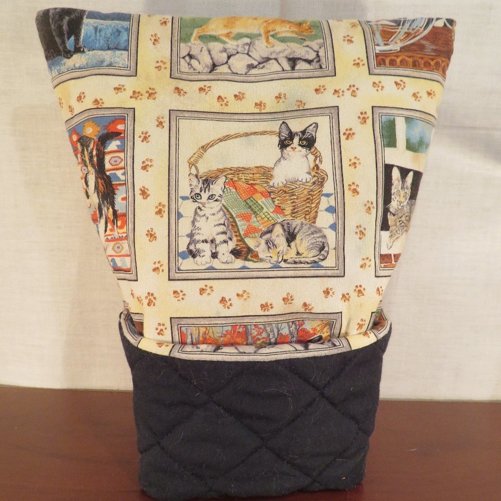 Bread BAG Quilted Cat Designs 9.5" x 8.25" (104V)
